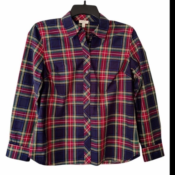 Talbots Classic Shirt in Scenic Plaid Size SP - Picture 9 of 9